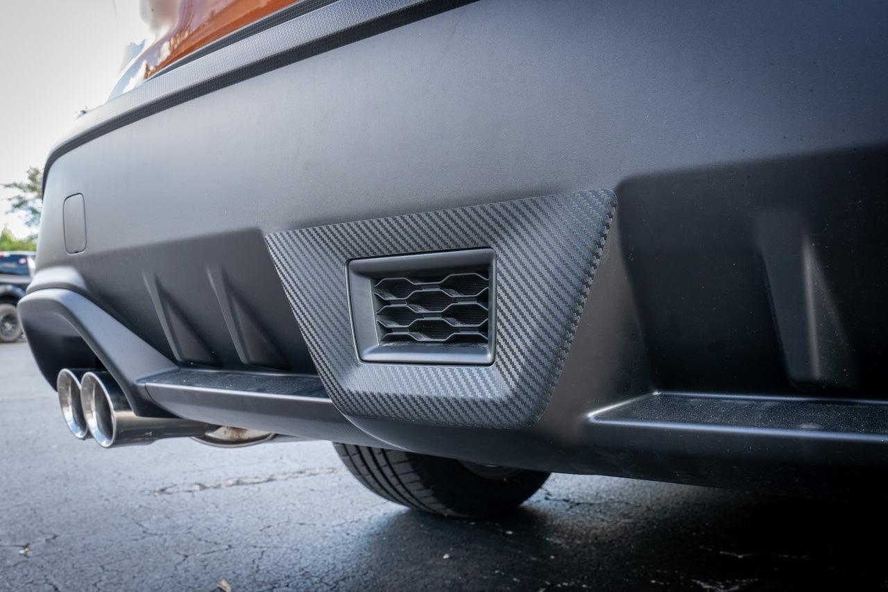 3D Carbon F1 Rear Fog Trim Overlay - 2022+ Subaru WRX StickerFab