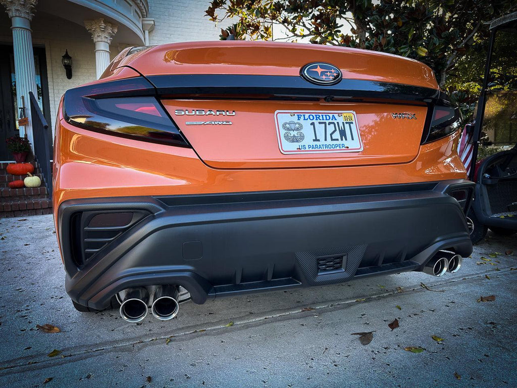 3D Carbon F1 Rear Fog Trim Overlay - 2022+ Subaru WRX StickerFab