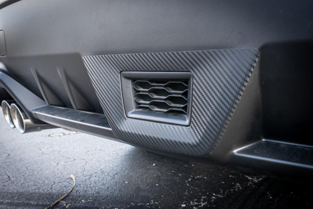 3D Carbon F1 Rear Fog Trim Overlay - 2022+ Subaru WRX StickerFab