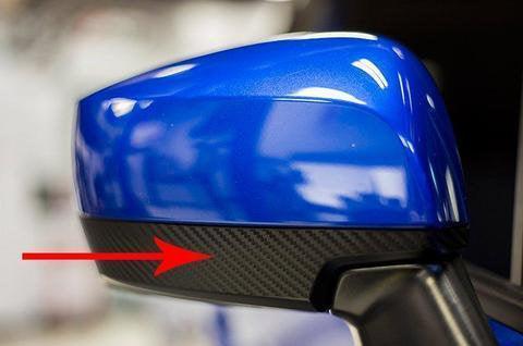 3D Carbon Fiber Lower Mirror Overlays (Pair) - 2015-2021 WRX / STI / 2015-2017 Crosstrek / 2015-2016 Impreza StickerFab