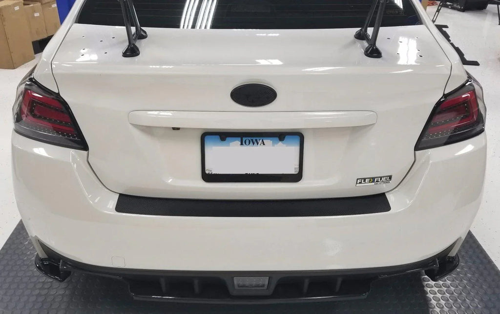 3D Carbon Fiber Rear Bumper Overlay - 2015-2020 WRX / STI StickerFab