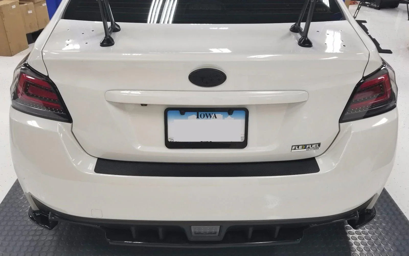 3D Carbon Fiber Rear Bumper Overlay - 2015-2020 WRX / STI StickerFab