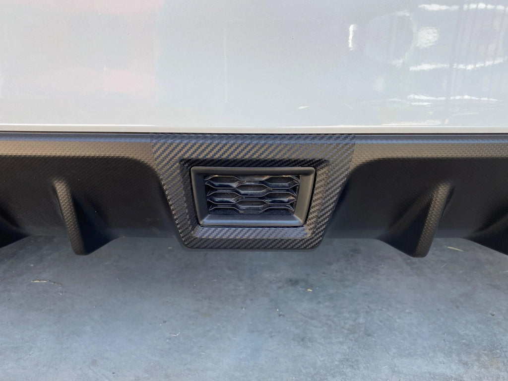 3D Carbon Fiber Rear Fog / F1 Bumper Cover Overlay - 2015-2021 WRX / STI StickerFab
