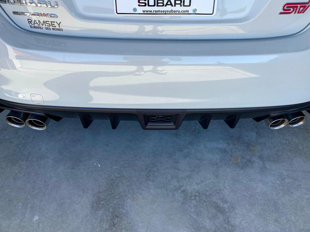 3D Carbon Fiber Rear Fog / F1 Bumper Cover Overlay - 2015-2021 WRX / STI StickerFab
