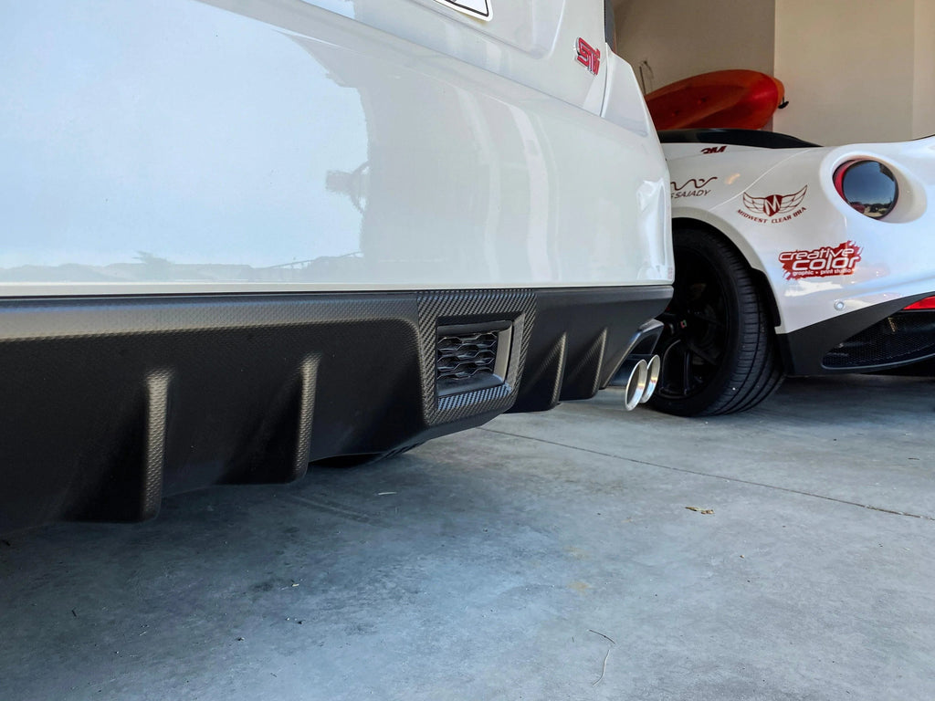 3D Carbon Fiber Rear Fog / F1 Bumper Cover Overlay - 2015-2021 WRX / STI StickerFab