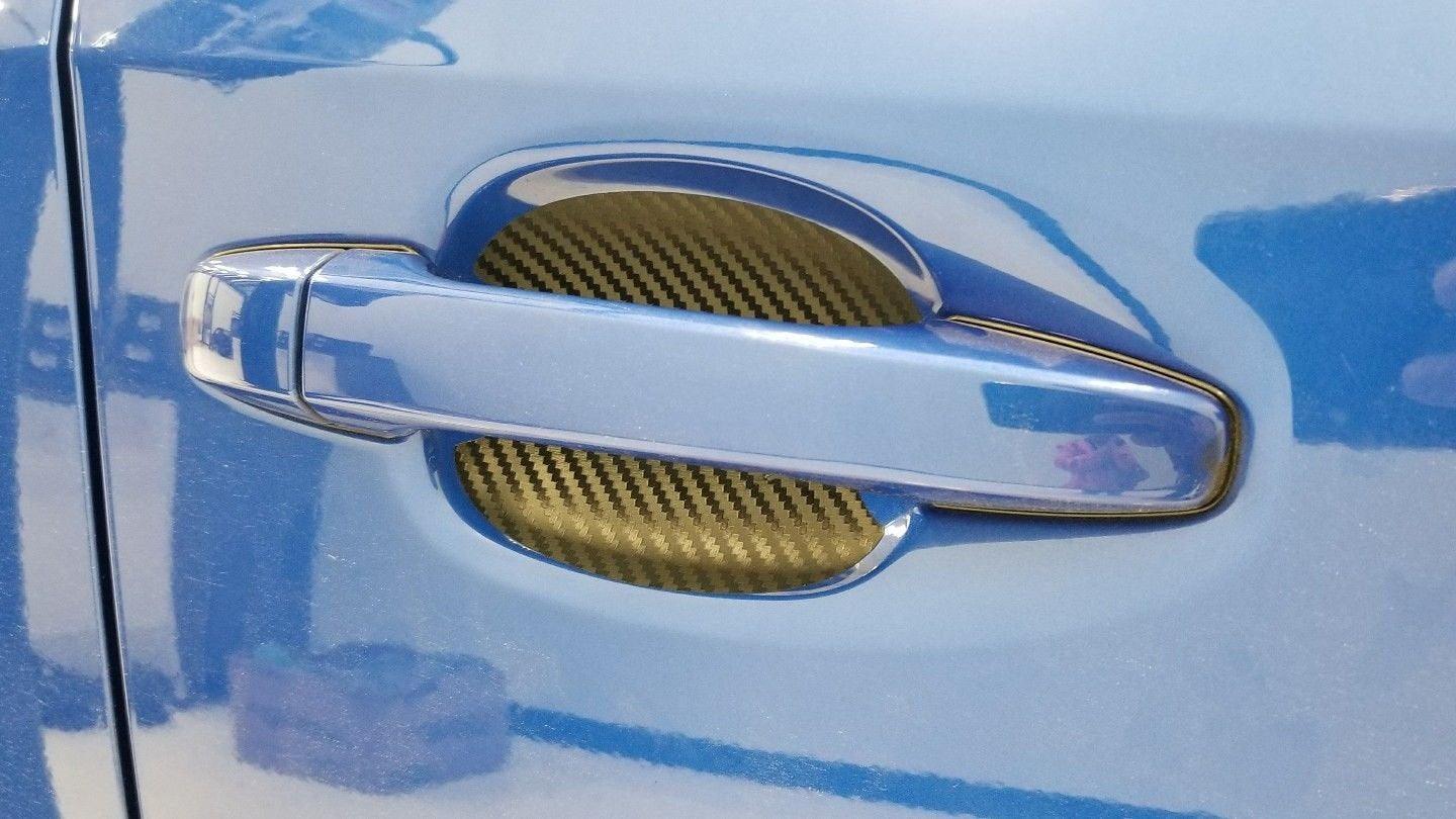 3D Carbon Fiber Vinyl Door Cup Protectors - 2015-2020 Subaru WRX / STI StickerFab