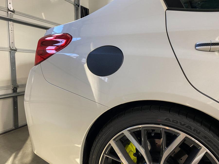 3D Carbon Fuel Door Cover - 2015-2020 WRX / STI StickerFab