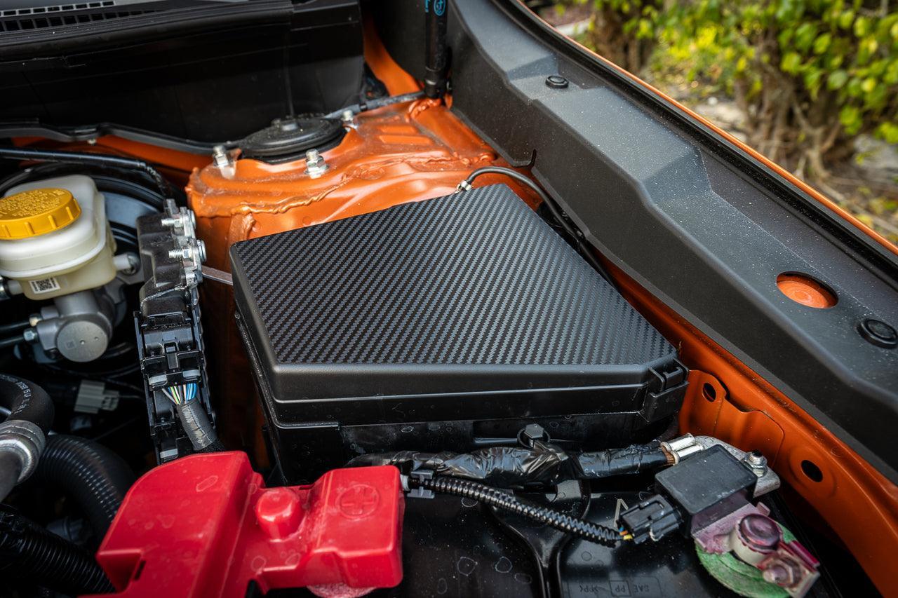 3D Carbon Fuse Box Cover Overlay - 2022+ Subaru WRX StickerFab