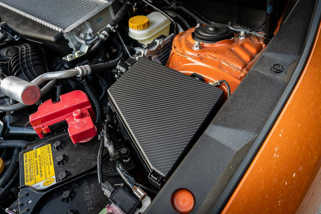 3D Carbon Fuse Box Cover Overlay - 2022+ Subaru WRX StickerFab