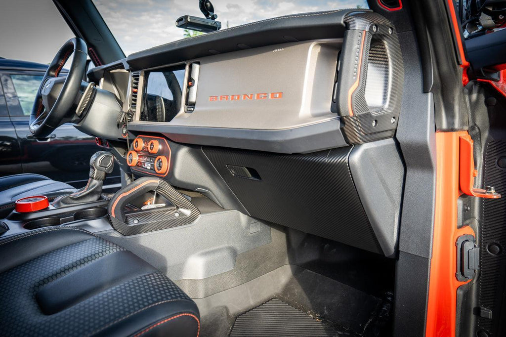 3D Carbon Glovebox Overlay Kit - 2021+ Bronco StickerFab