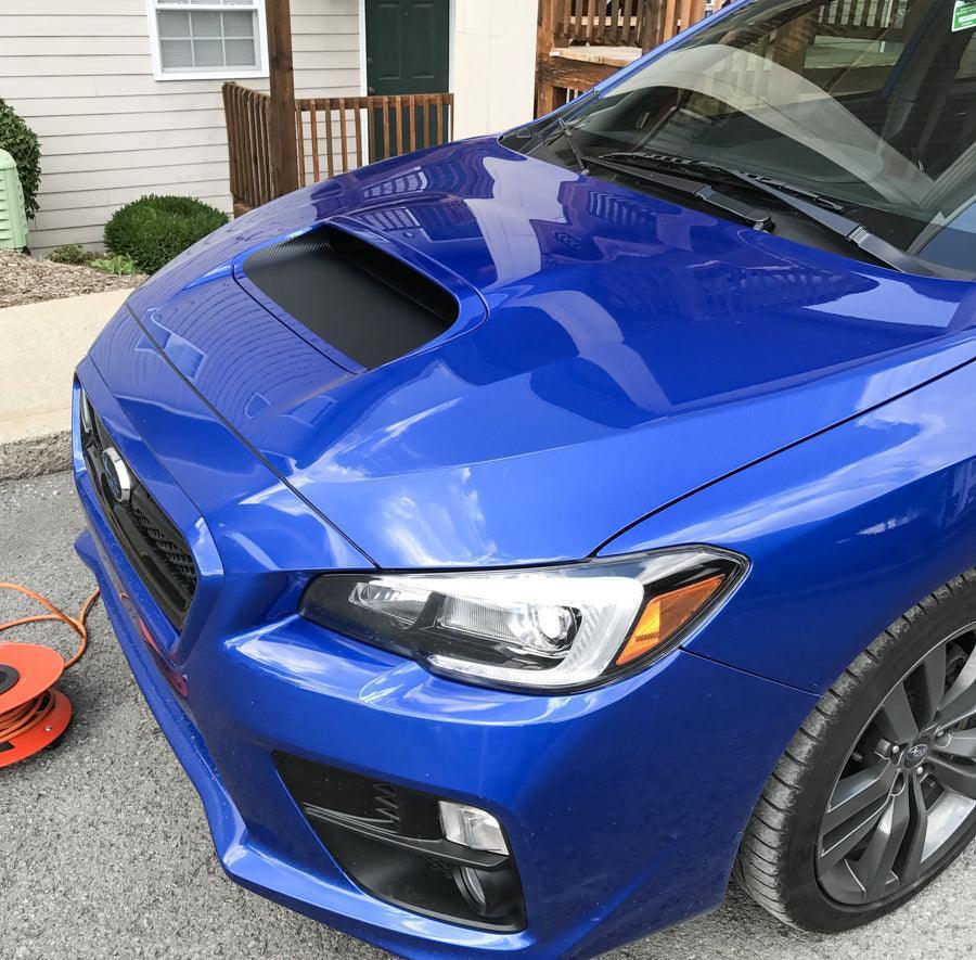 3D Carbon Hood Scoop Overlay - 2015-2021 Subaru WRX / STI StickerFab