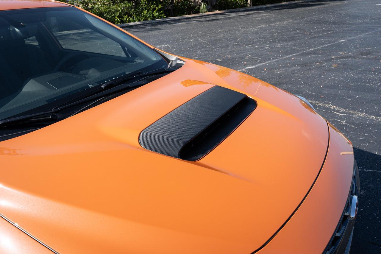 3D Carbon Hood Scoop Overlay - 2022+ Subaru WRX StickerFab