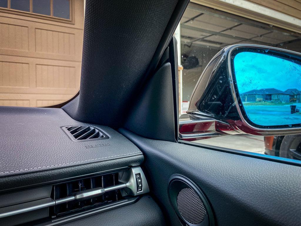 3D Carbon Inner Door Window Triangle Trim Overlays - 2020+ Supra StickerFab