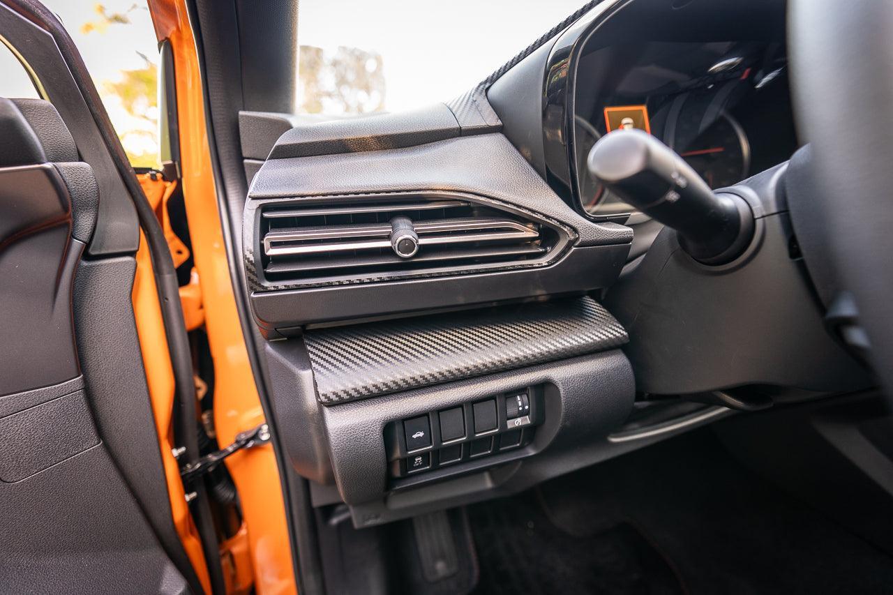 3D Carbon Interior Dash Trim Overlays - 2022+ Subaru WRX StickerFab