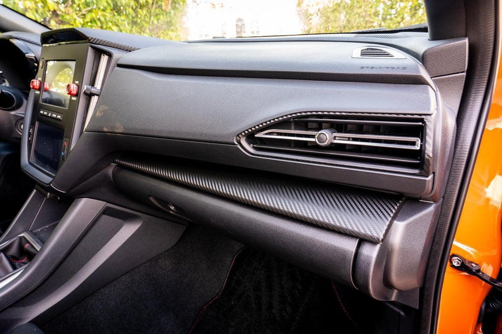 3D Carbon Interior Dash Trim Overlays - 2022+ Subaru WRX StickerFab