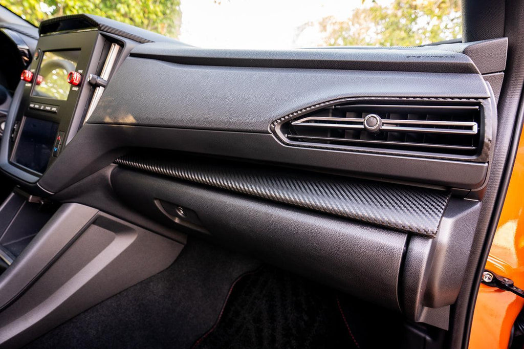 3D Carbon Interior Dash Trim Overlays - 2022+ Subaru WRX StickerFab