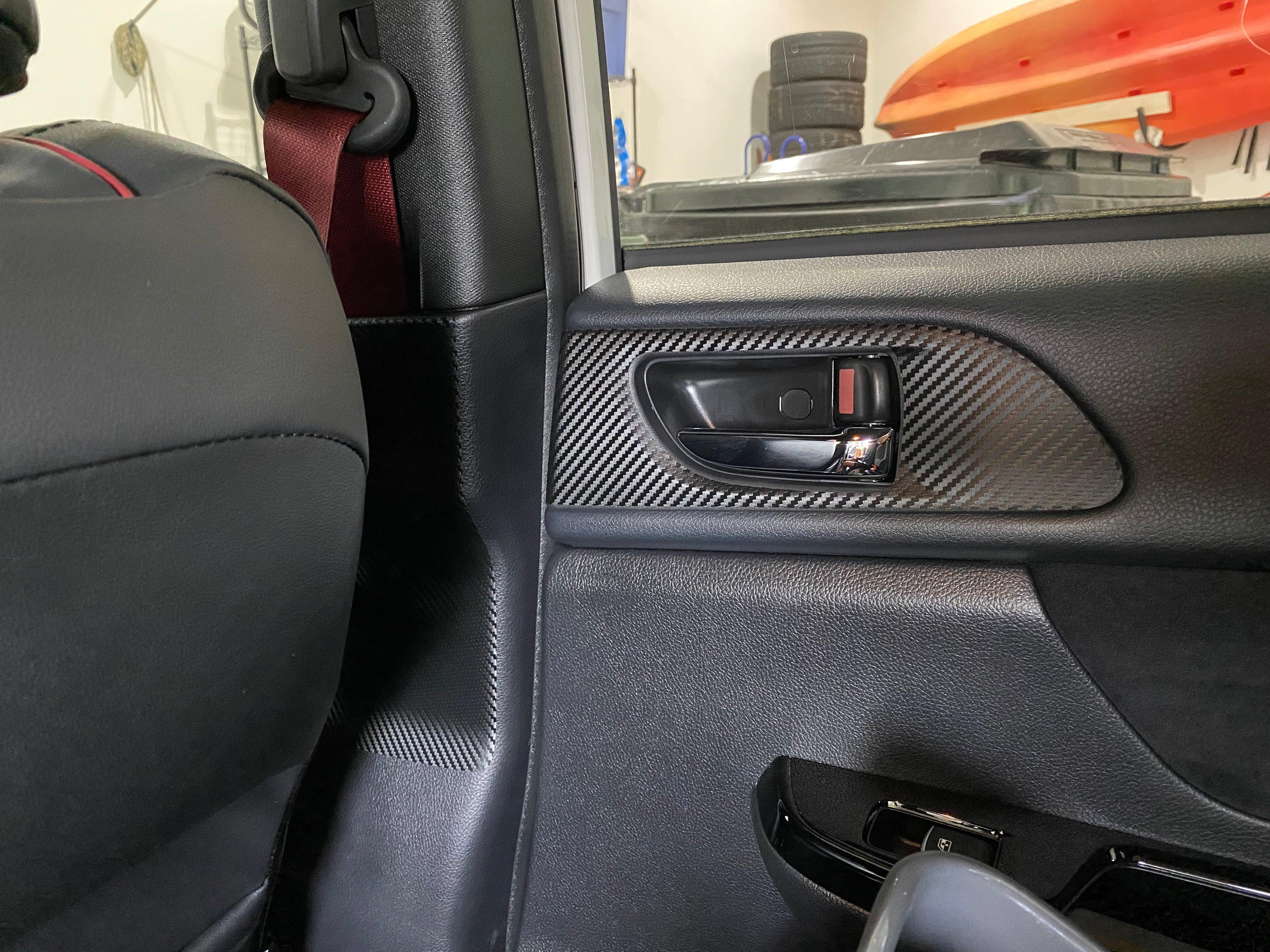 3D Carbon Interior Door Handle Trim Overlays - 2015-2021 WRX / STI StickerFab