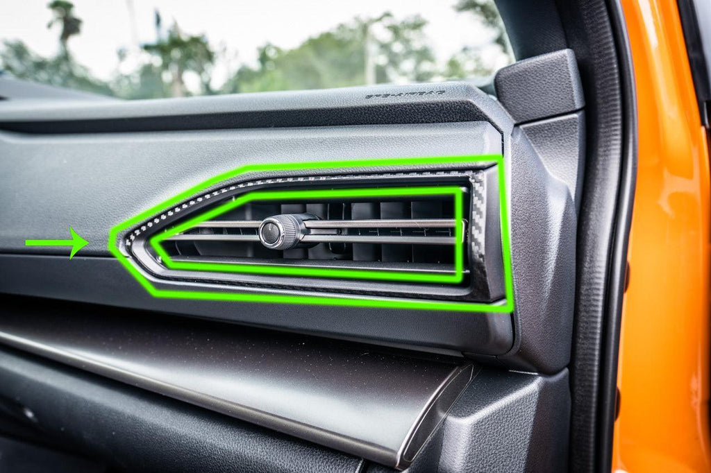 3D Carbon Outer AC Vent Overlays fits 2022+ Subaru WRX StickerFab