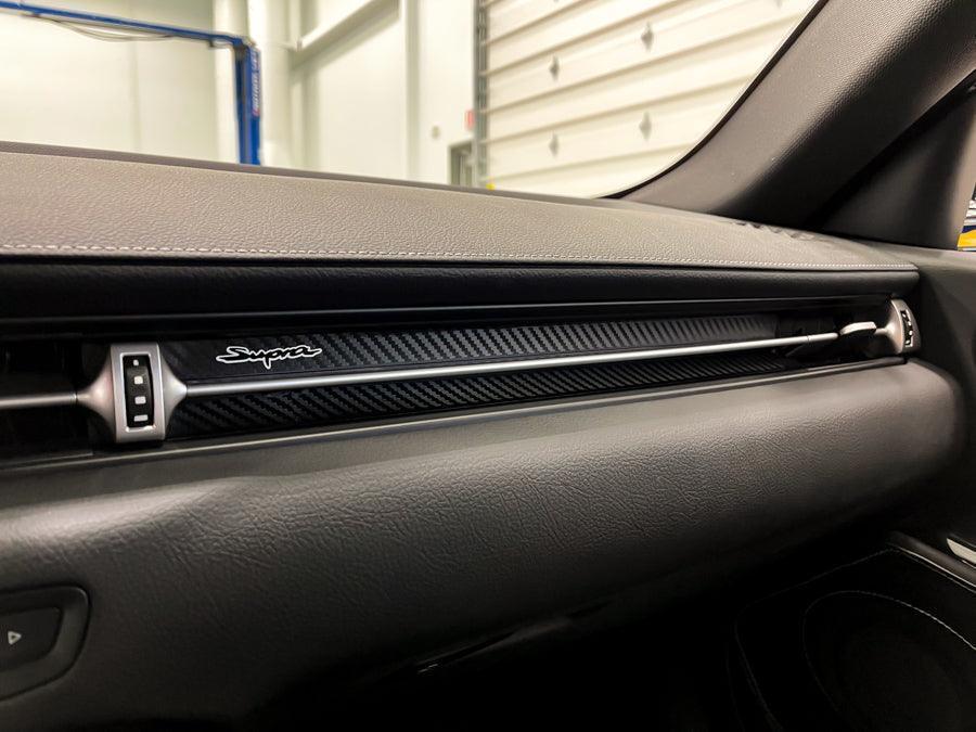 3D Carbon Passenger Side Dash Interior Overlay - 2020+ Supra StickerFab