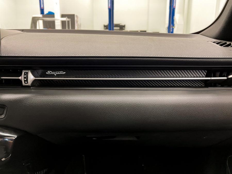 3D Carbon Passenger Side Dash Interior Overlay - 2020+ Supra StickerFab