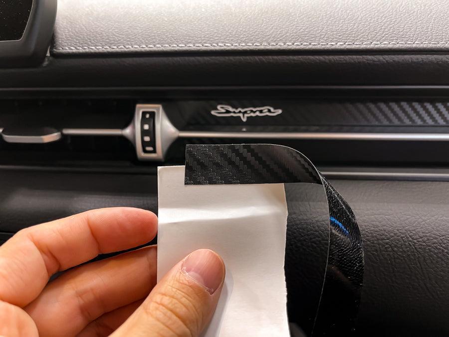 3D Carbon Passenger Side Dash Interior Overlay - 2020+ Supra StickerFab
