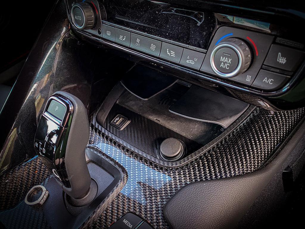 3D Carbon Phone Charger / USB / Cigarette Lighter Tray Overlay - 2020+ Supra StickerFab
