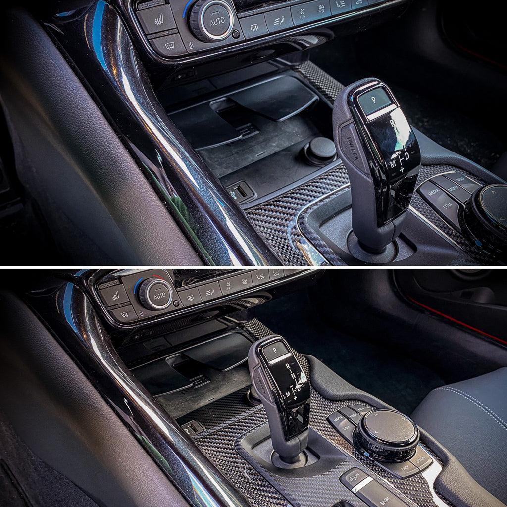 3D Carbon Phone Charger / USB / Cigarette Lighter Tray Overlay - 2020+ Supra StickerFab