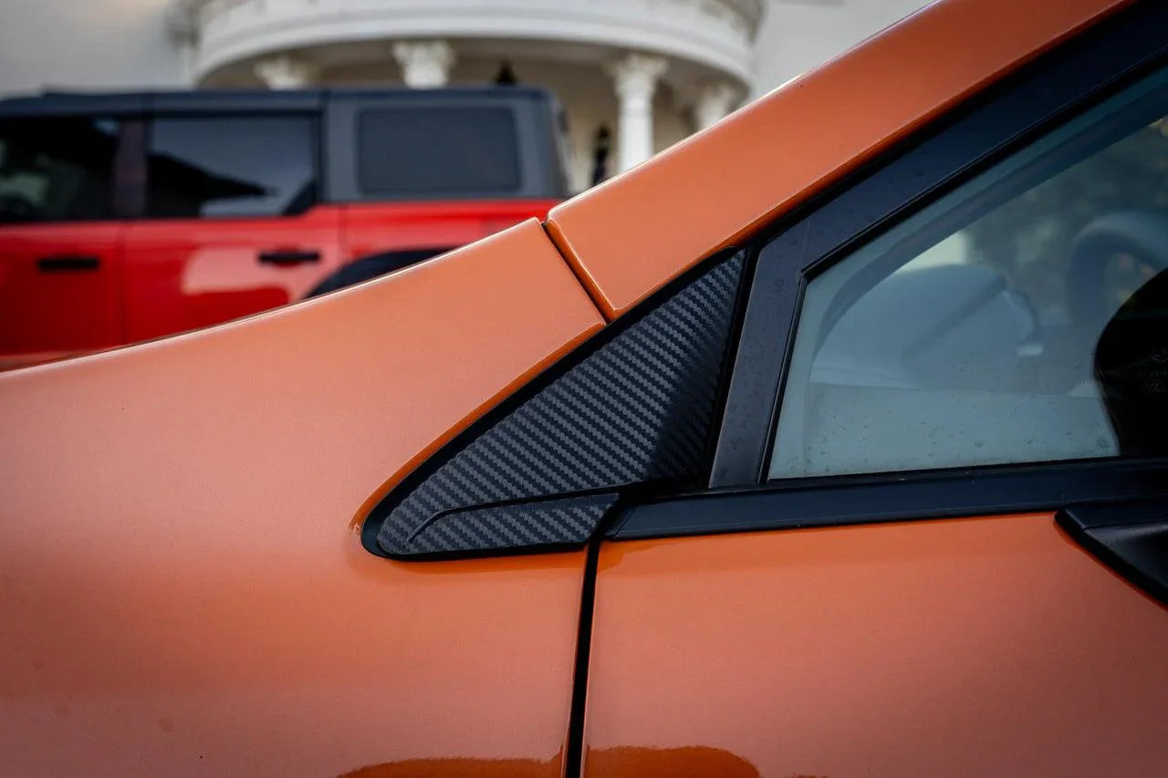 3D Carbon Quarter Window Trim Overlay - 2022+ Subaru WRX StickerFab