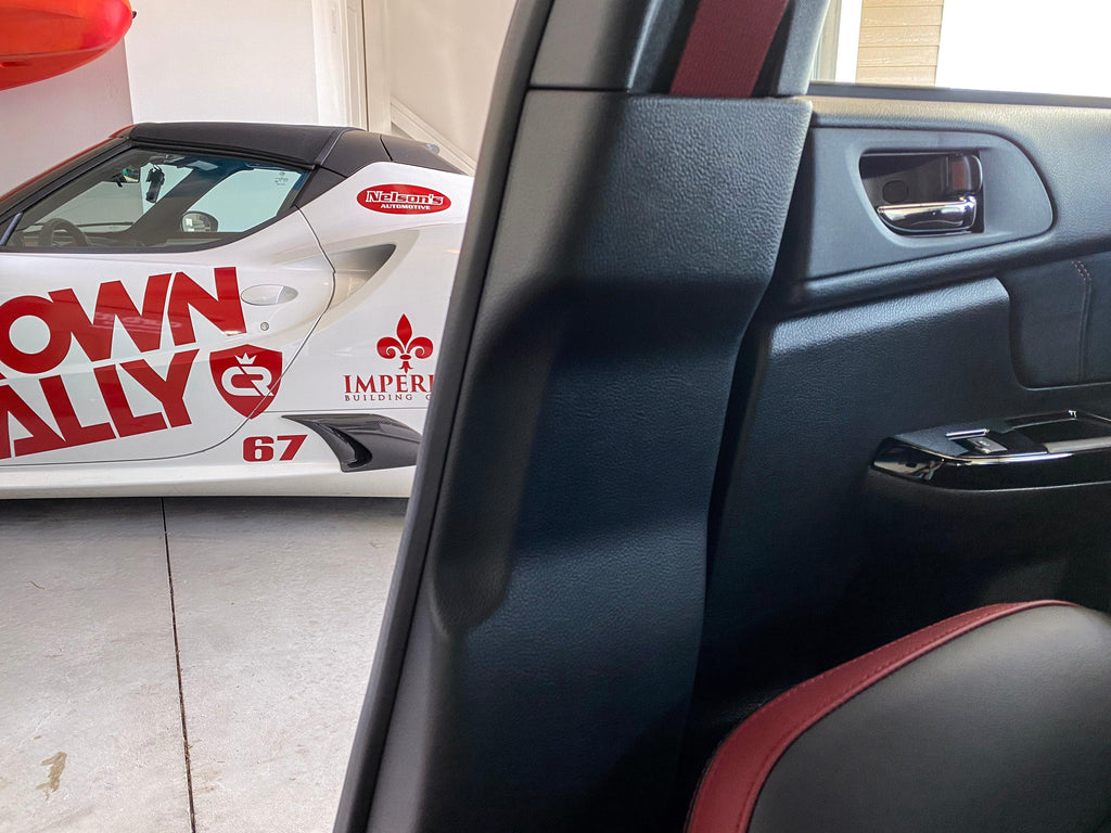 3D Carbon Seatbelt / Pillar Panel Protection Kit (Scuff Guard) - 2015-2021 WRX / STI StickerFab