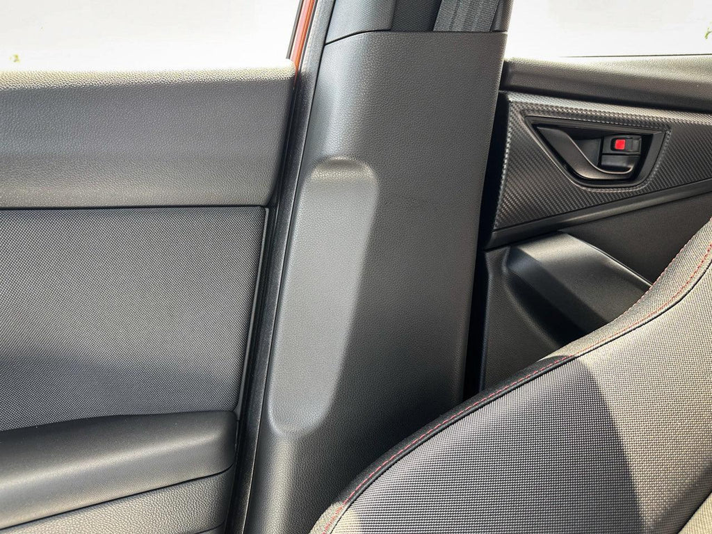 3D Carbon Seatbelt / Pillar Panel Protection Kit (Scuff Guard) - 2022+ WRX StickerFab
