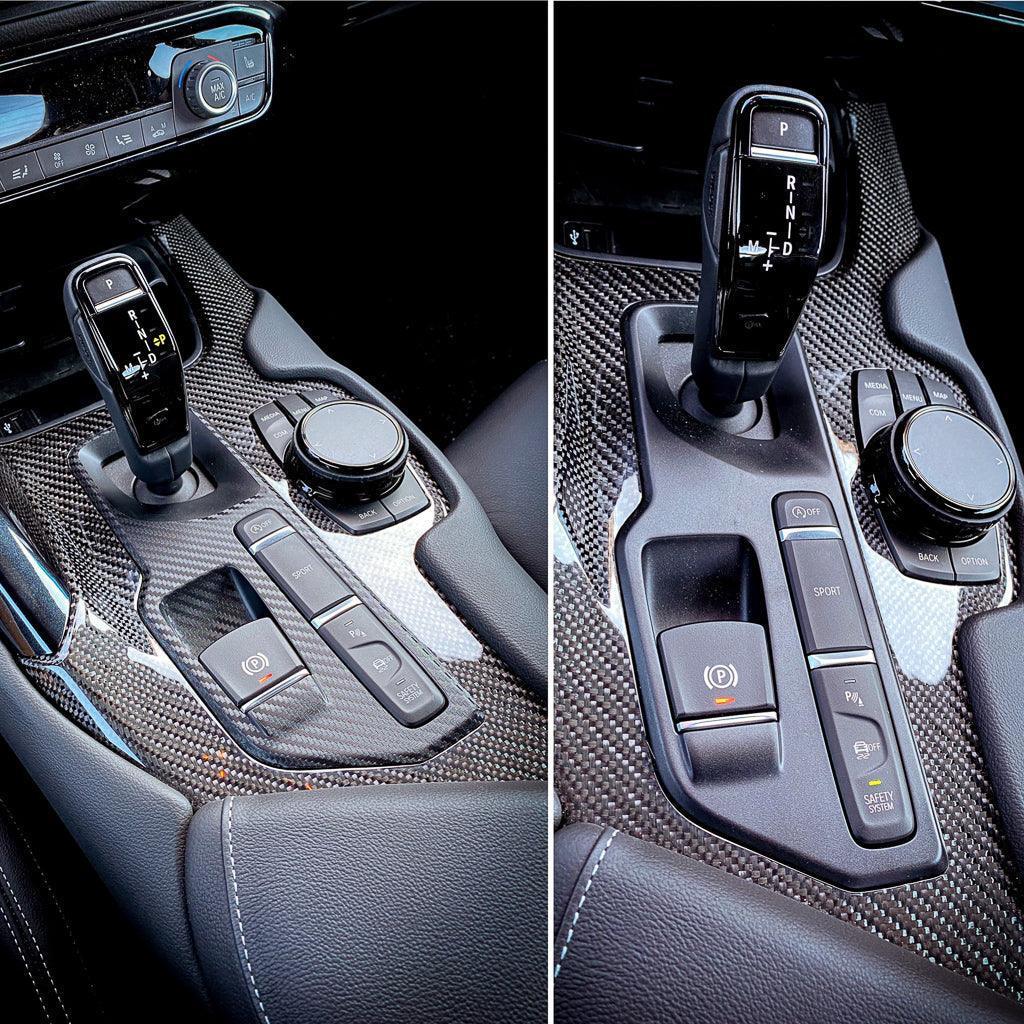 3D Carbon Shifter Trim Panel Overlay - 2020+ Supra StickerFab