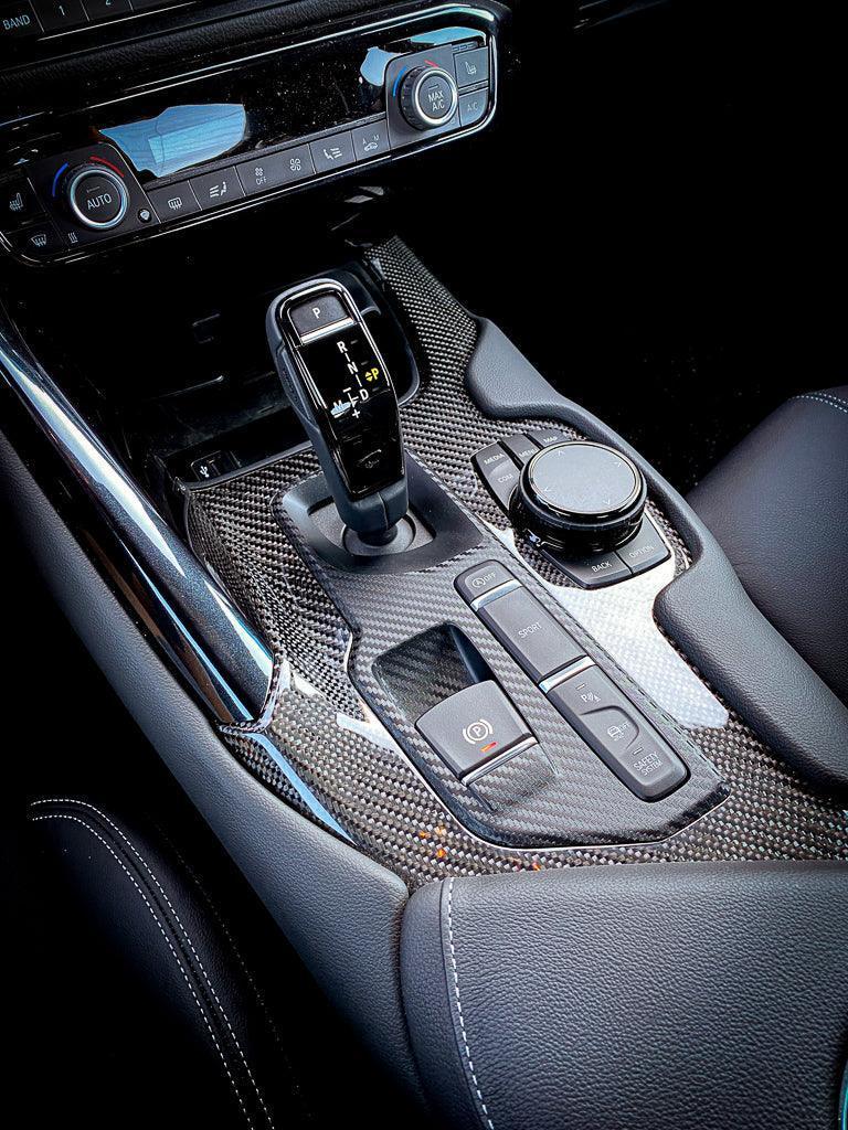 3D Carbon Shifter Trim Panel Overlay - 2020+ Supra StickerFab