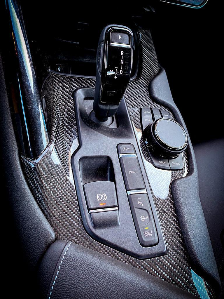 3D Carbon Shifter Trim Panel Overlay - 2020+ Supra StickerFab