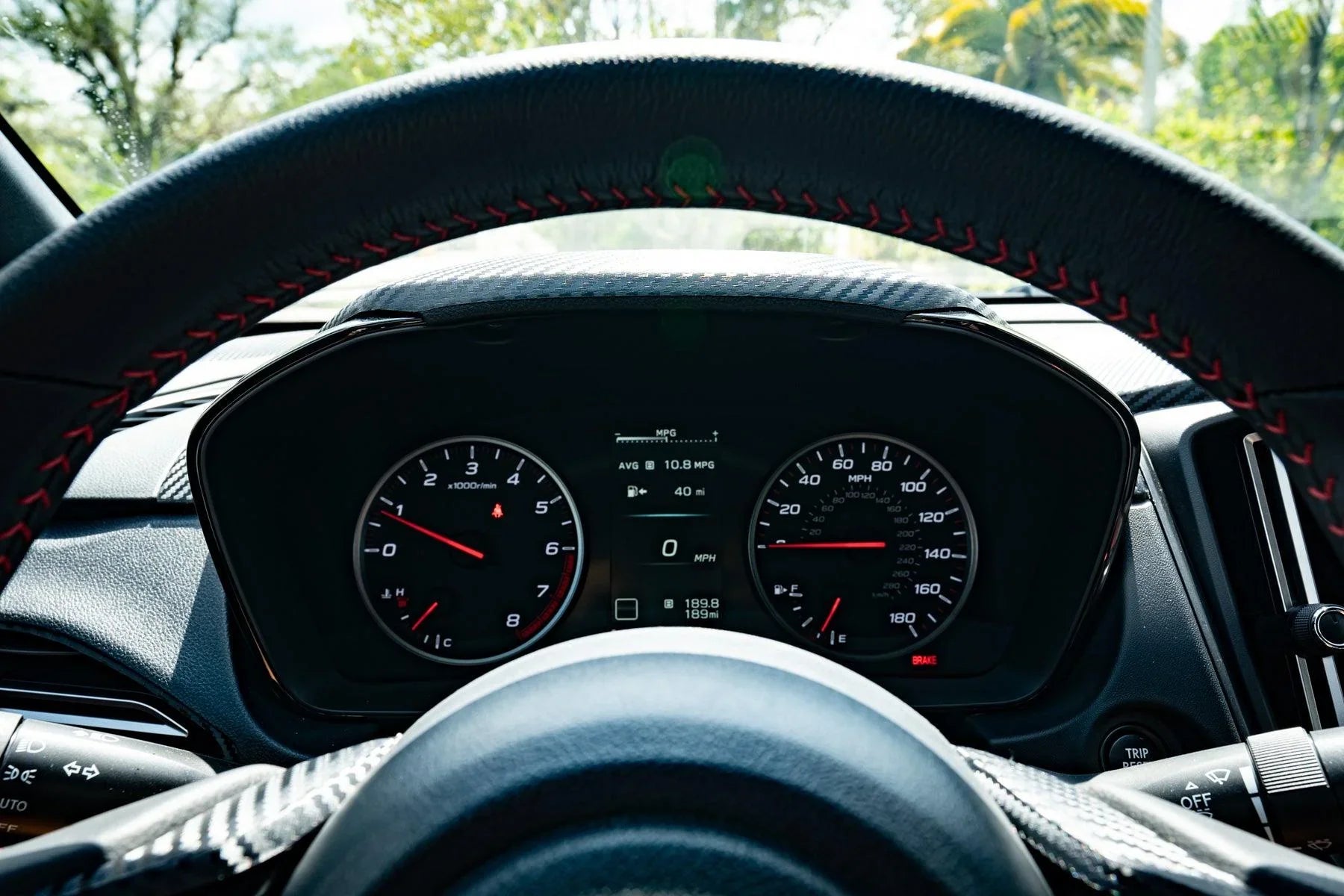 3D Carbon Speedometer Cluster Overlay - 2022+ Subaru WRX StickerFab