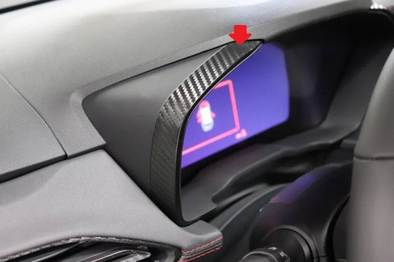 3D Carbon Speedometer Outer Trim Overlays (Front) - 2022+ WRX StickerFab