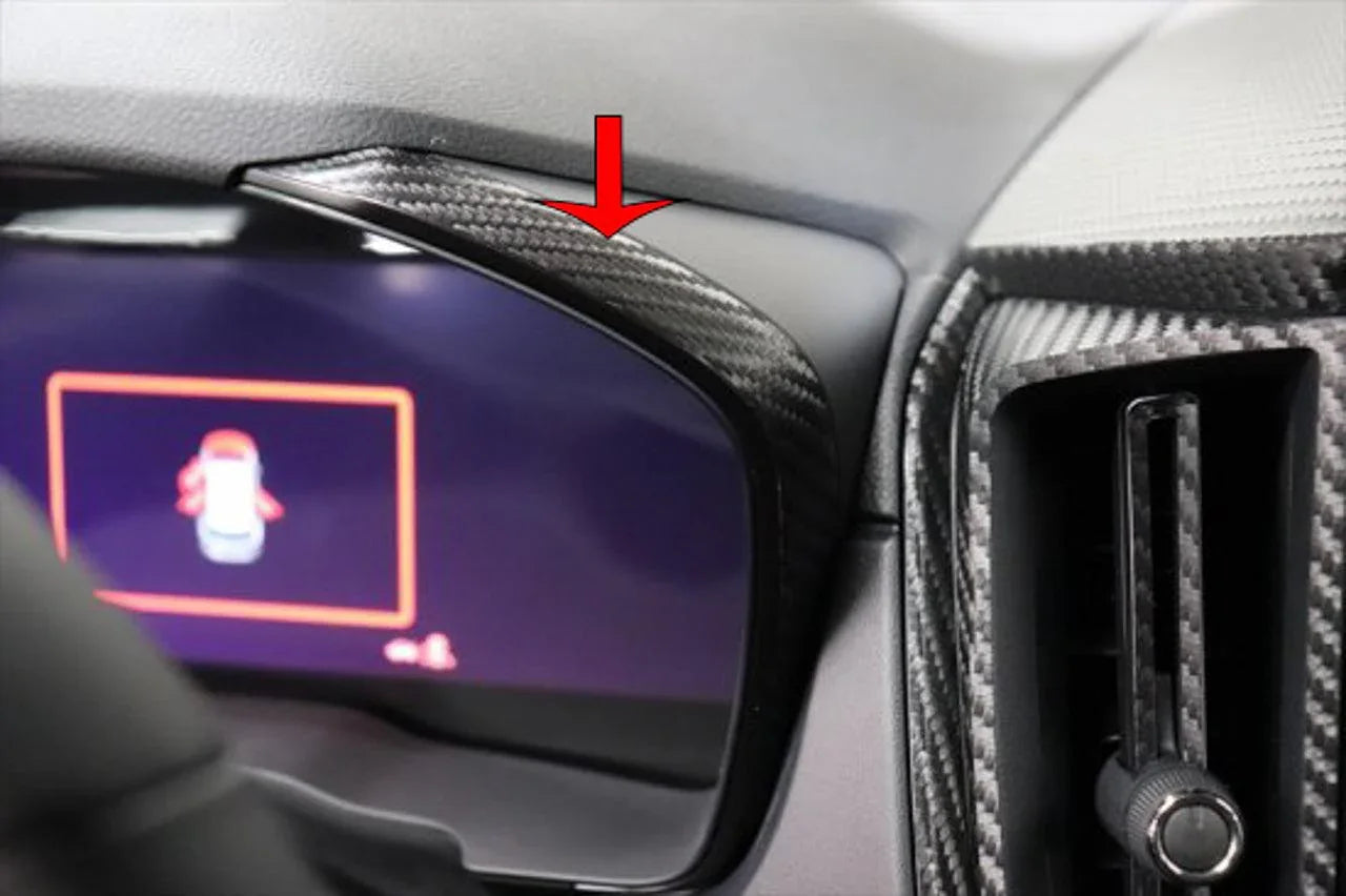 3D Carbon Speedometer Outer Trim Overlays (Front) - 2022+ WRX StickerFab