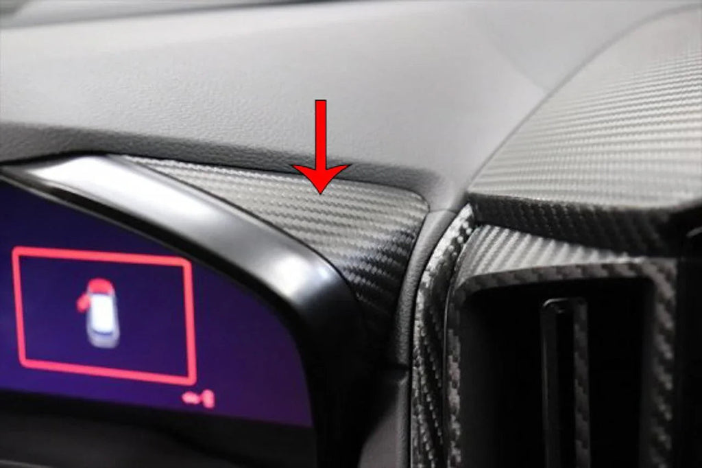3D Carbon Speedometer Outer Trim Overlays (Rear) - 2022+ WRX StickerFab