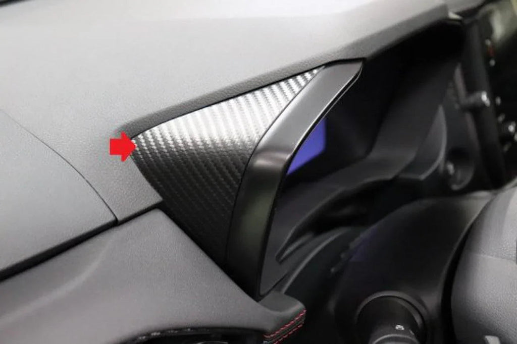 3D Carbon Speedometer Outer Trim Overlays (Rear) - 2022+ WRX StickerFab
