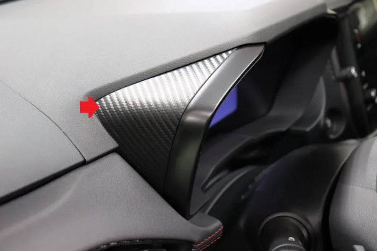 3D Carbon Speedometer Outer Trim Overlays (Rear) - 2022+ WRX StickerFab