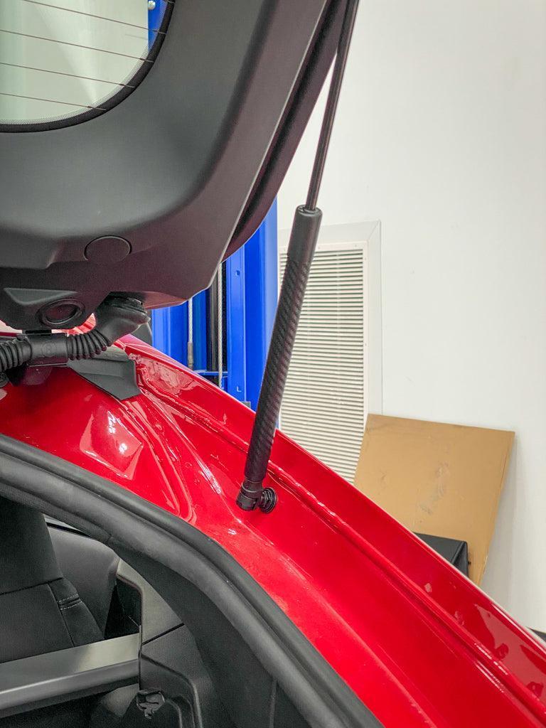 3D Carbon Trunk Hatch Strut Overlays - 2020+ Supra StickerFab