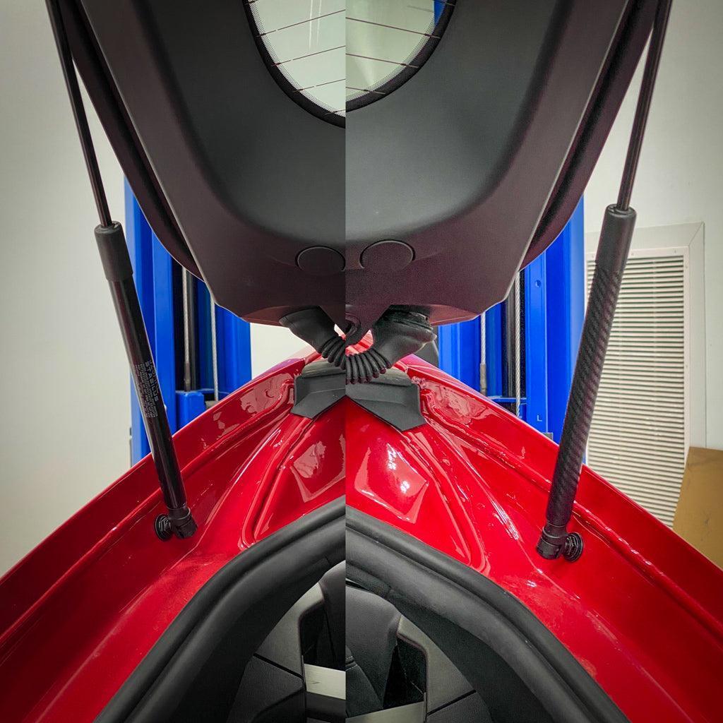 3D Carbon Trunk Hatch Strut Overlays - 2020+ Supra StickerFab