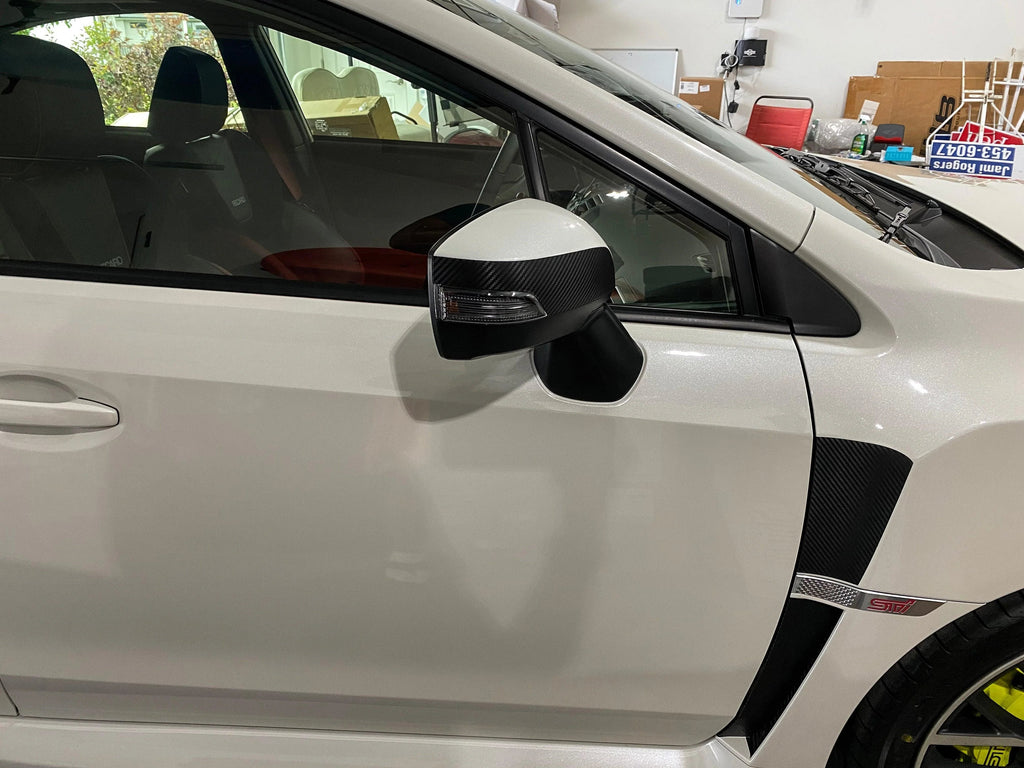 3D Carbon Turn Signal Mirror Cover Protector - 15+ WRX / STI StickerFab