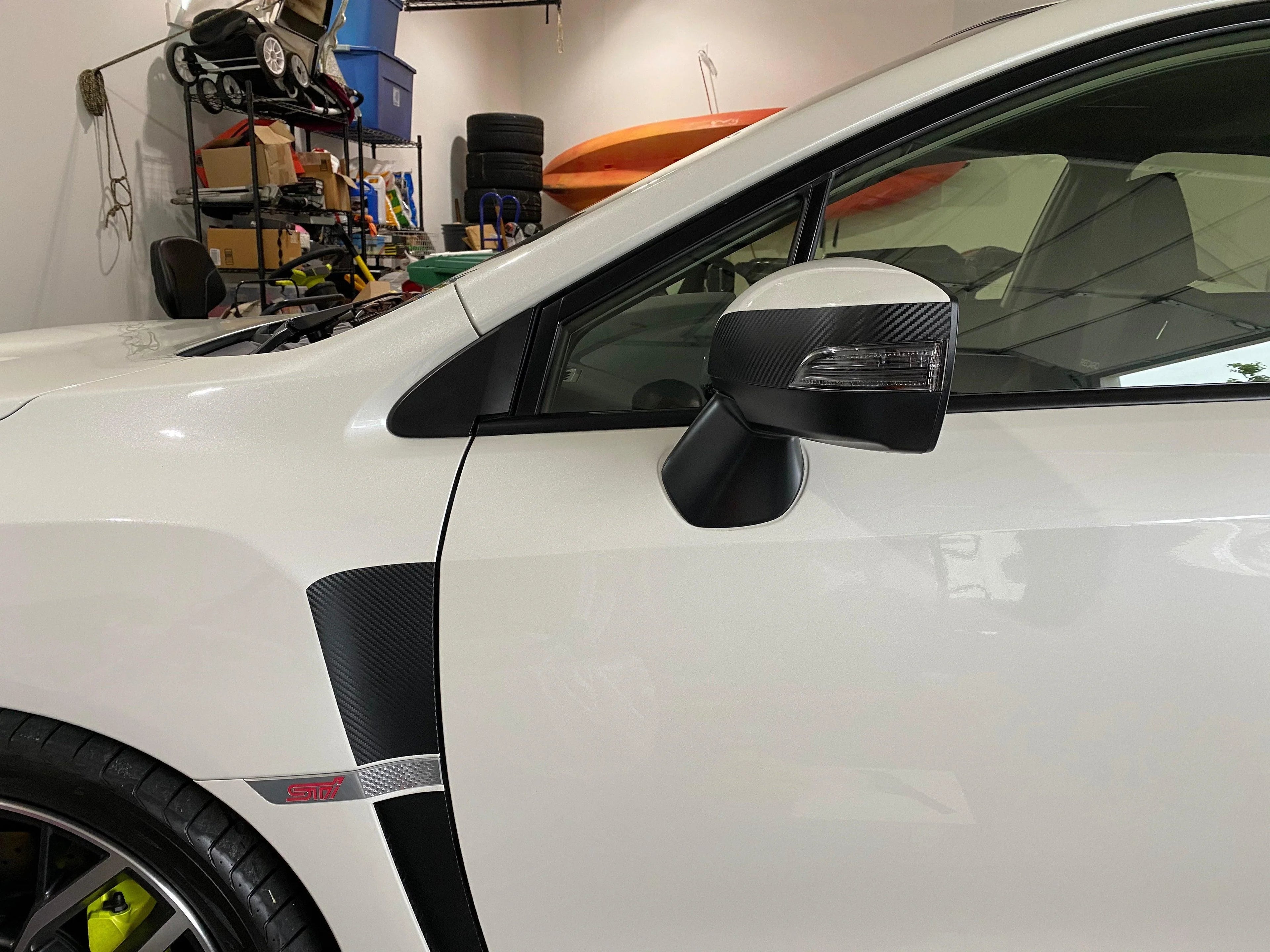 3D Carbon Turn Signal Mirror Cover Protector - 15+ WRX / STI StickerFab