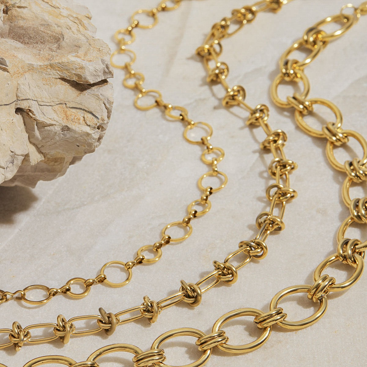 18K gold chain design simple and elegant necklace Vera Lux