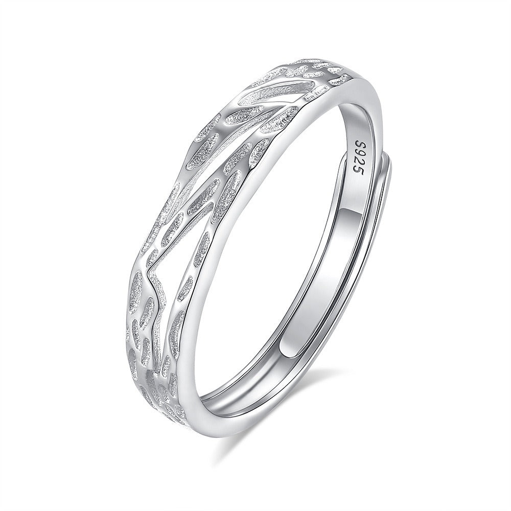 S925 sterling silver Chinese style couple engagement ring Vera Lux