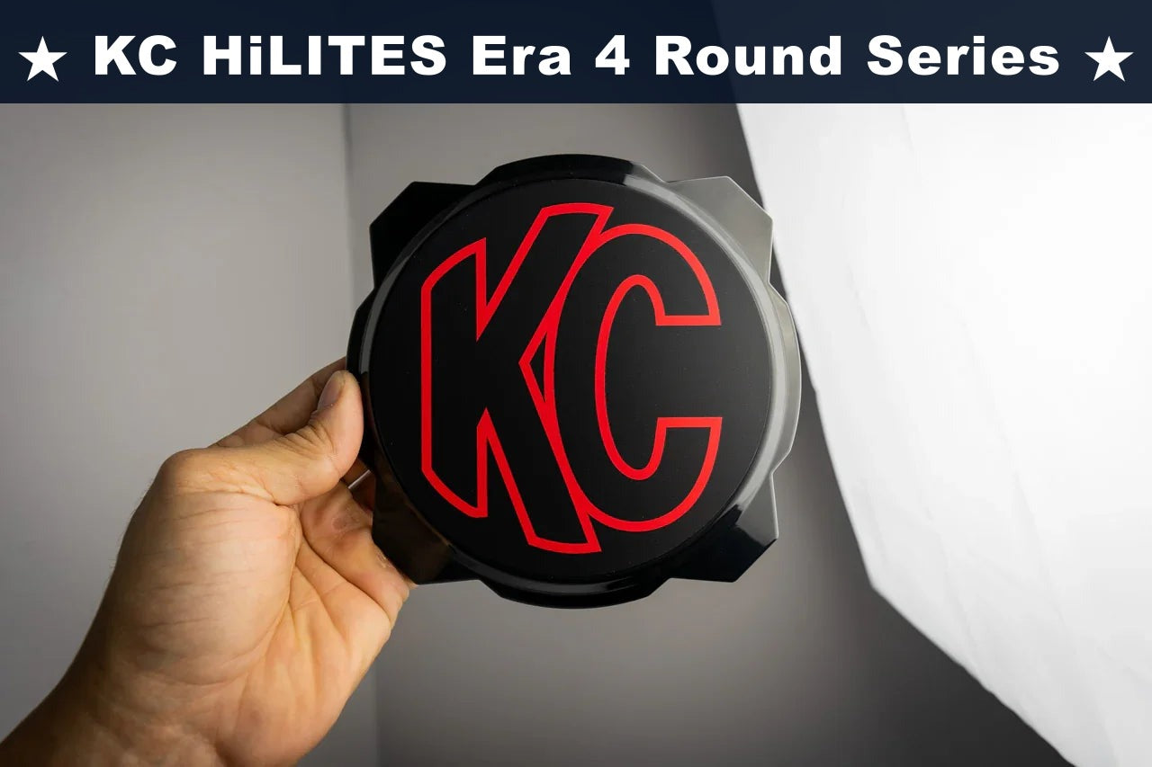 KC HiLITES Era 4 ROUND Series Light Cover Overlays - Universal StickerFab