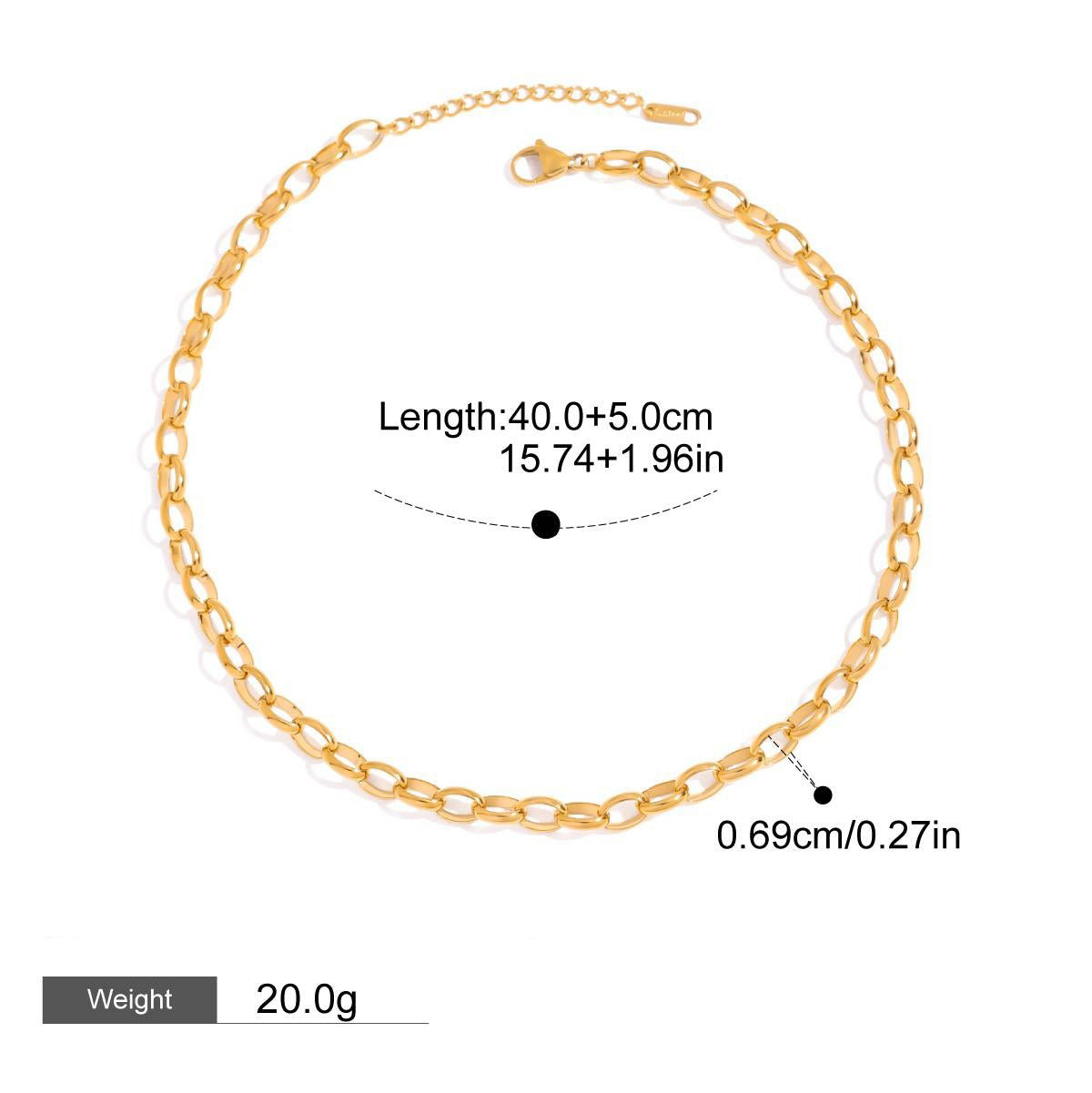 18K gold chain design exquisite simple necklace Vera Lux