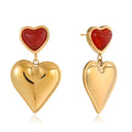 18K gold heart-shaped luxury earrings Vera Lux