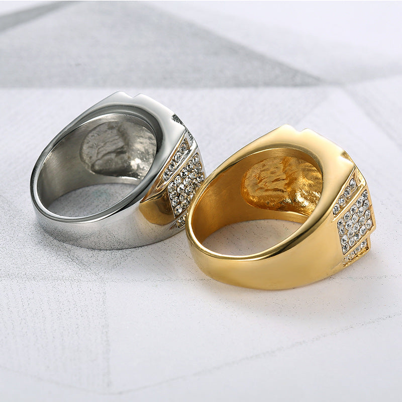 Full-Crystal Luxury Hip-Hop Men's Ring Vera Lux