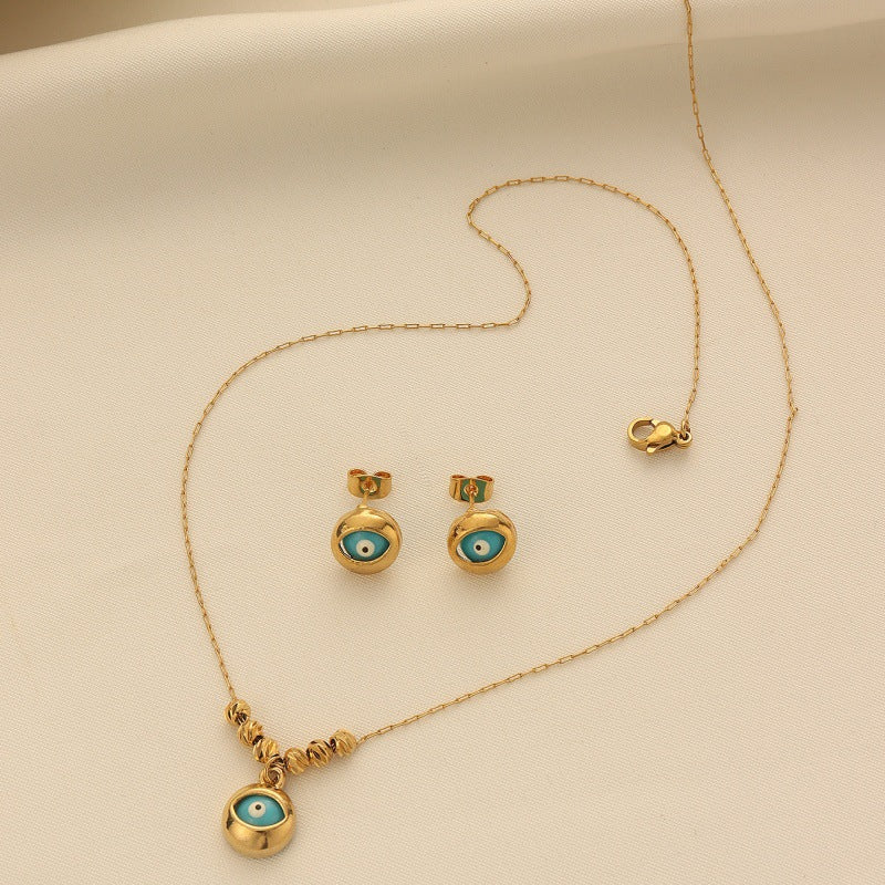 Turkish Evil Eye Pendant Jewelry Set Vera Lux